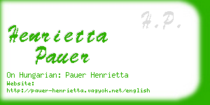 henrietta pauer business card